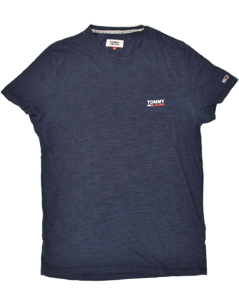 TOMMY HILFIGER Mens T-Shirt Top Medium Navy Blue Cotton | Vintage Tommy Hilfiger | Thrift | Second-Hand Tommy Hilfiger | Used Clothing | Messina Hembry 