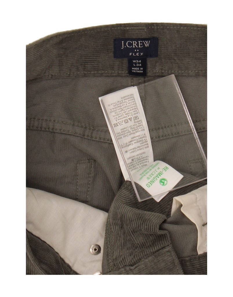J. CREW Mens Flex Slim Corduroy Trousers W34 L34 Grey Cotton Vintage J. Crew and Second-Hand J. Crew from Messina Hembry 