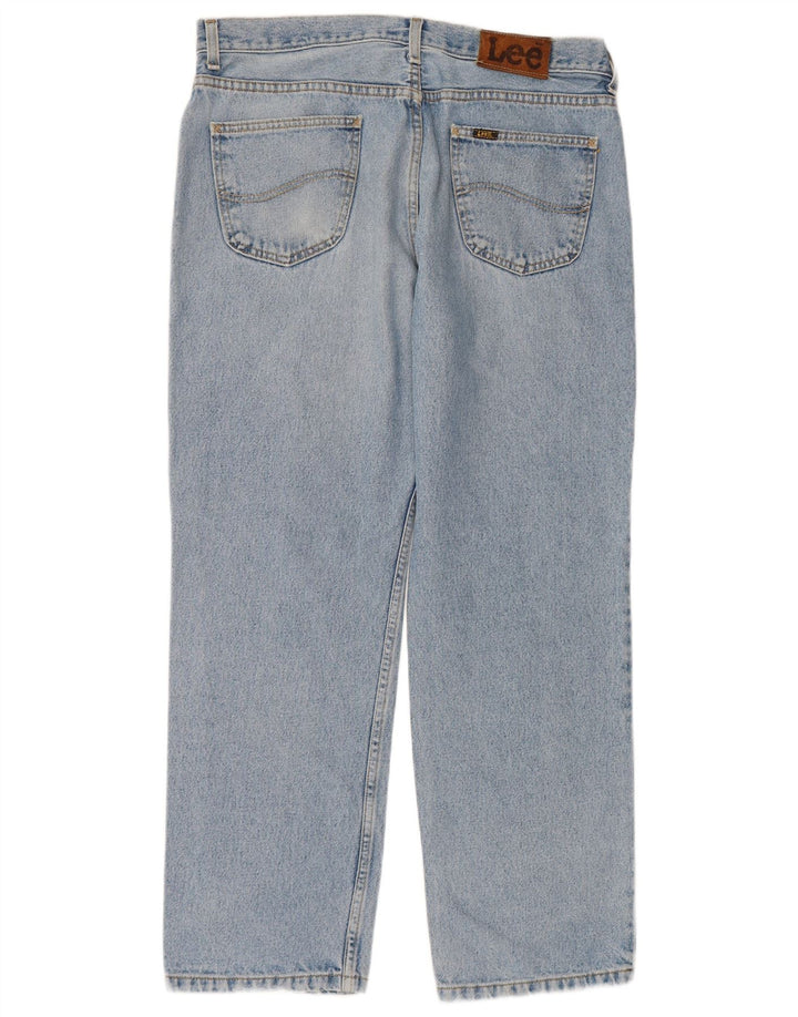 LEE Mens Straight Jeans W36 L30 Blue Cotton