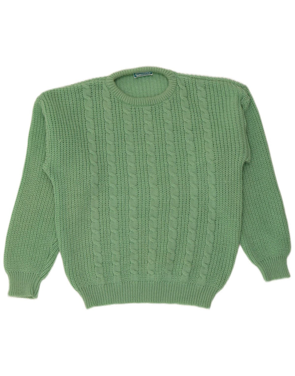 Vintage Womens Crew Neck Jumper Sweater UK 18 XL Green