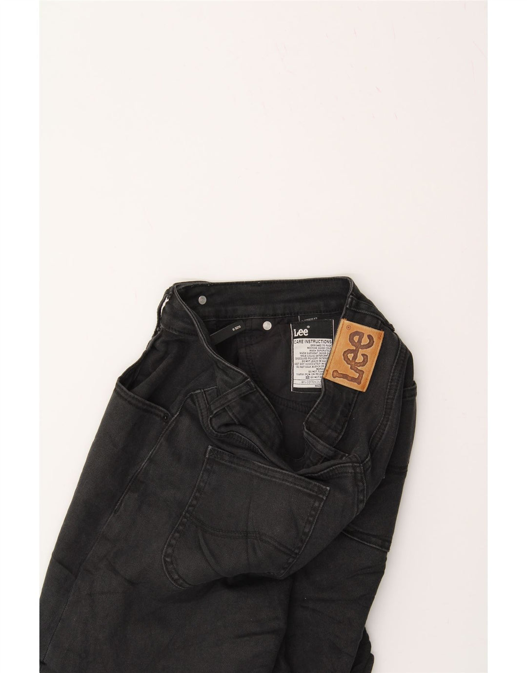 LEE Womens High Waist Denim Shorts US 8 Medium W26  Black Cotton Vintage Lee and Second-Hand Lee from Messina Hembry 