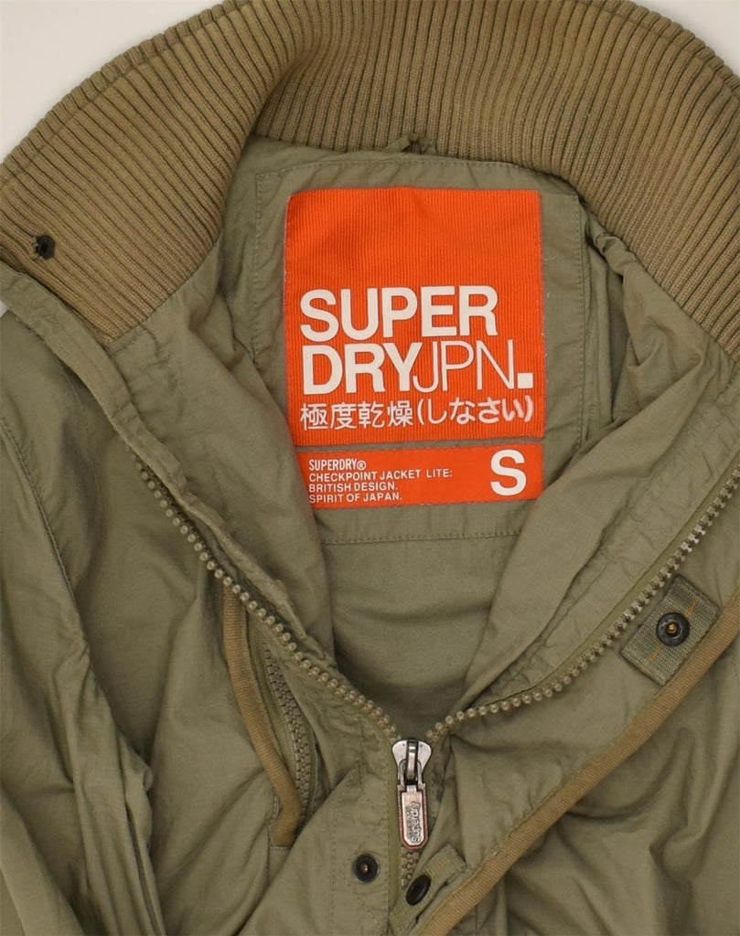 SUPERDRY Mens Utility Jacket UK 36 Small Khaki Cotton | Vintage Superdry | Thrift | Second-Hand Superdry | Used Clothing | Messina Hembry 