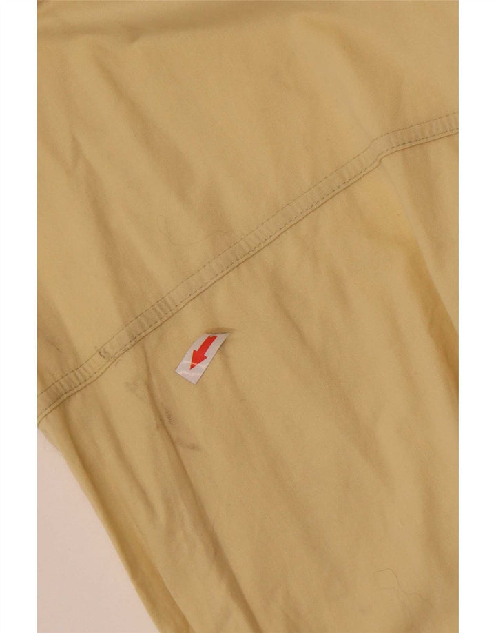 Malagrida Mens Short Sleeve Pullover Shirt Medium Yellow Cotton