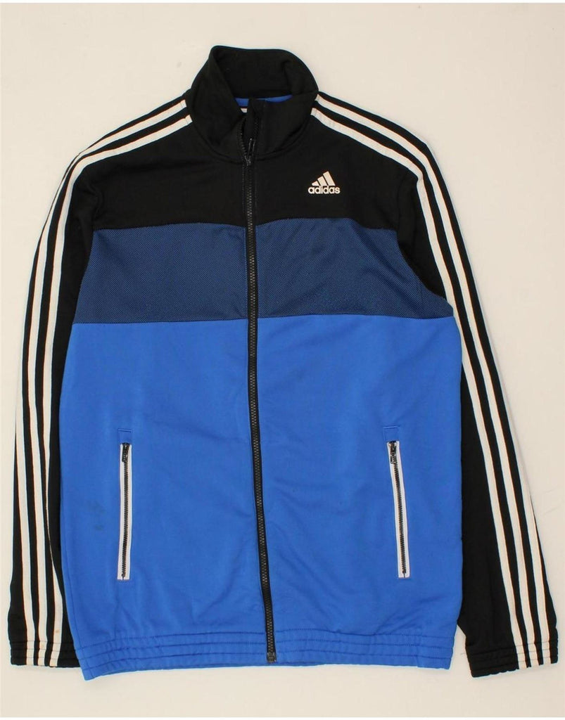 ADIDAS Mens Tracksuit Top Jacket UK 38/40 Medium Blue Colourblock Vintage Adidas and Second-Hand Adidas from Messina Hembry 