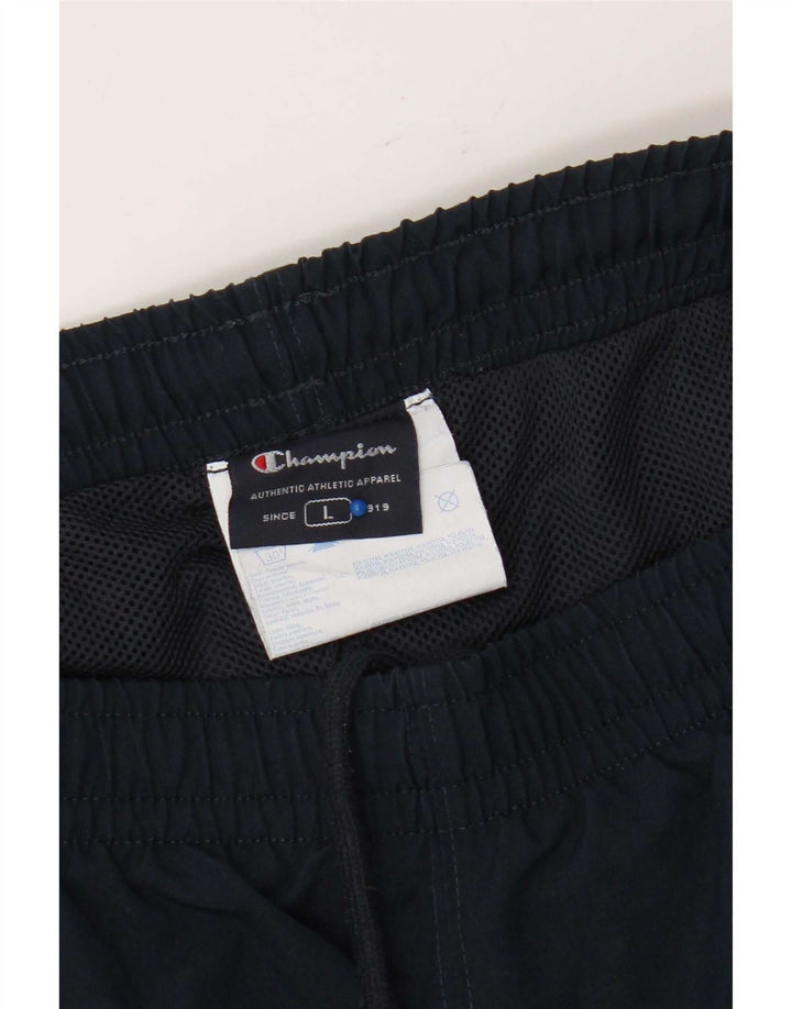Champion Mens Tracksuit Trousers Large  Navy Blue Polyester
