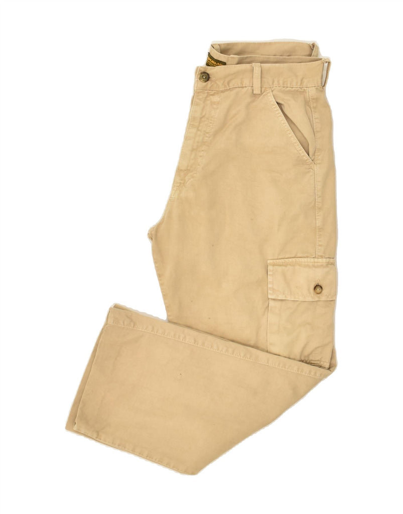 HOLIDAY Mens Straight Cargo Trousers W34 L26 Beige Cotton | Vintage Holiday | Thrift | Second-Hand Holiday | Used Clothing | Messina Hembry 