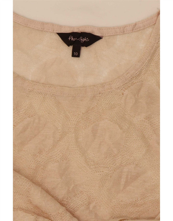Phase Eight Womens Top 3/4 Sleeve UK 10 Small Beige