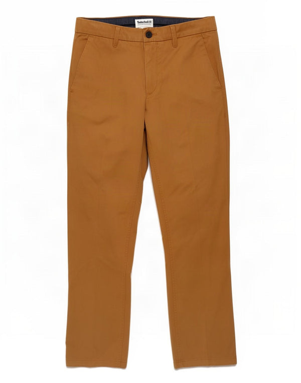Timberland Mens Slim Chino Trousers W31 L29 Beige Cotton