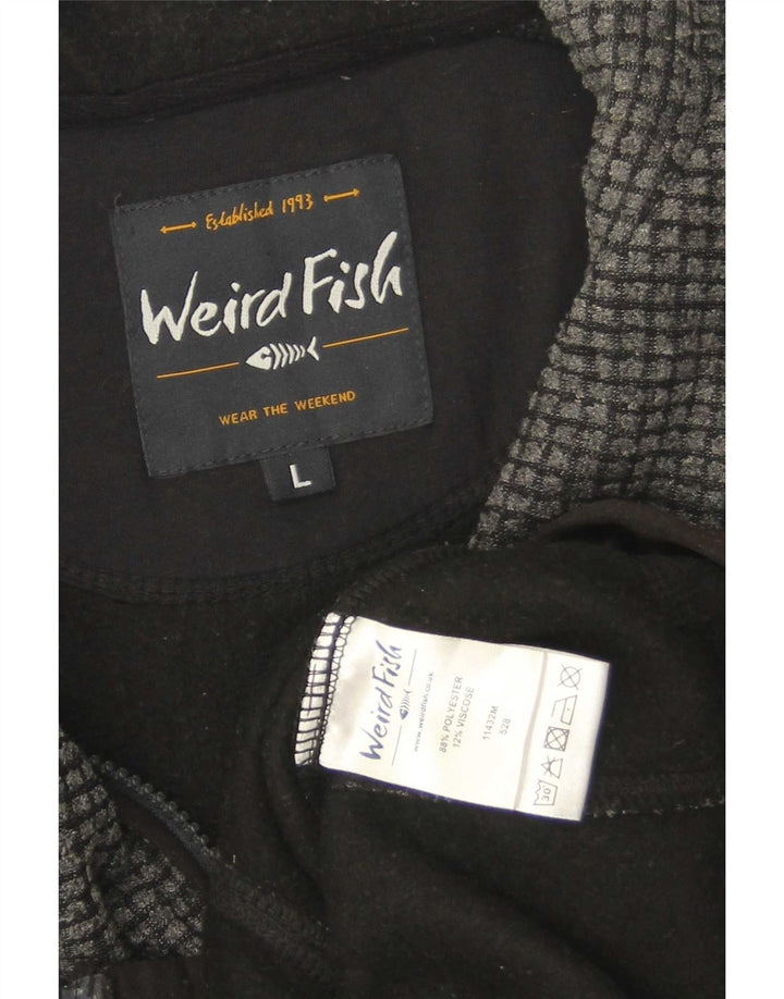 Weird Fish Mens Fleece Jacket UK 40 Large Grey Polyester