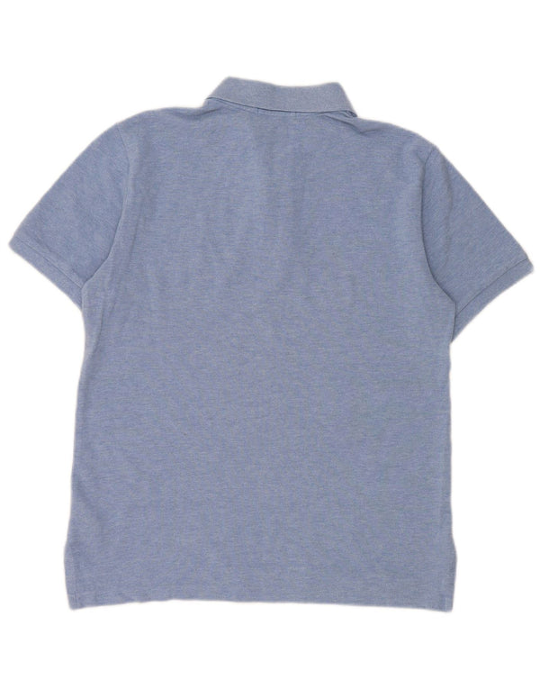 POLO RALPH LAUREN Boys Polo Shirt 14-15 Years Large Blue Flecked Cotton