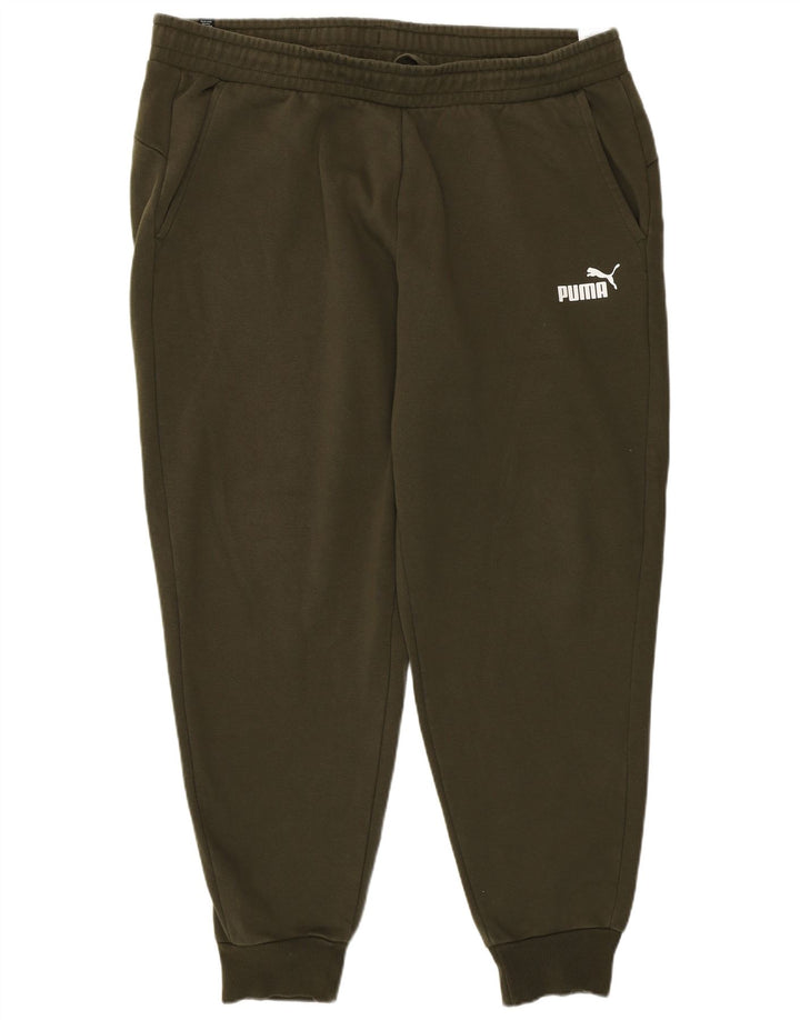 Puma Mens Tracksuit Trousers Joggers 2XL Khaki