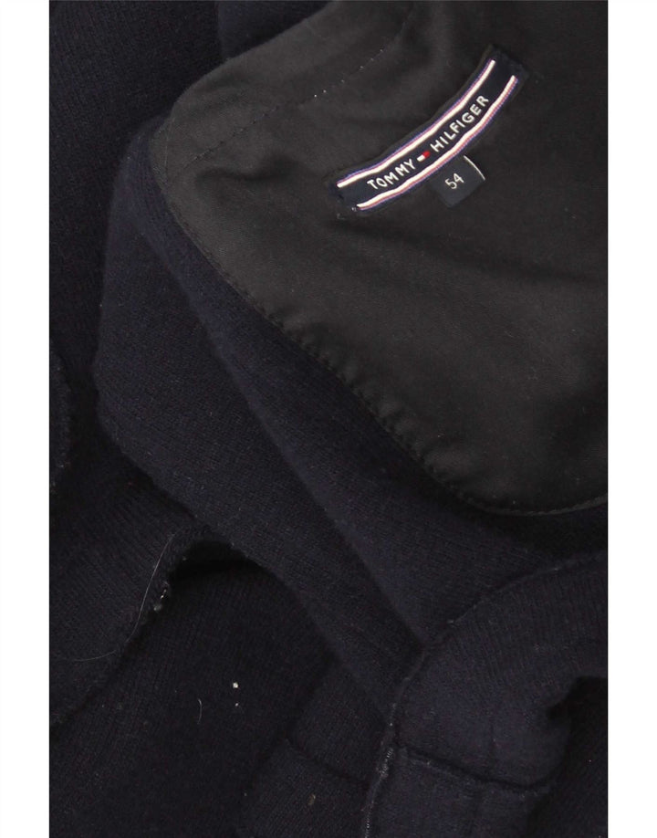 Tommy Hilfiger Mens 3 Button Blazer Jacket IT 54 2XL Navy Blue Wool