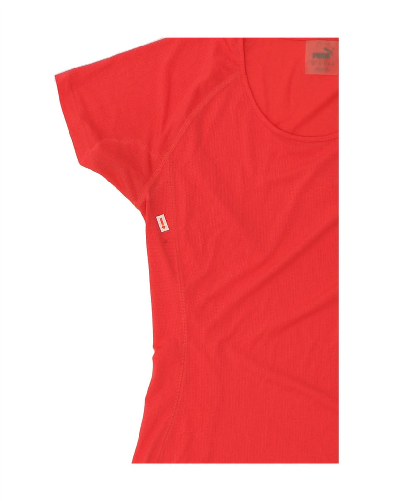 PUMA Womens T-Shirt Top UK 10 Small Red | Vintage Puma | Thrift | Second-Hand Puma | Used Clothing | Messina Hembry 