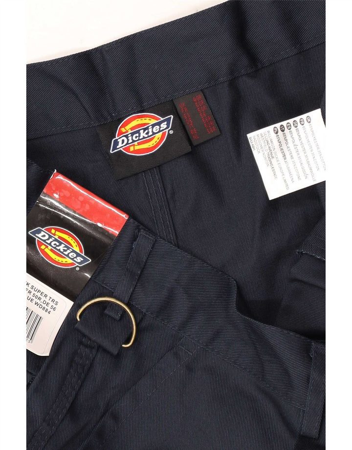 Dickies Mens Straight Cargo Trousers W40 L31 Navy Blue Polyester