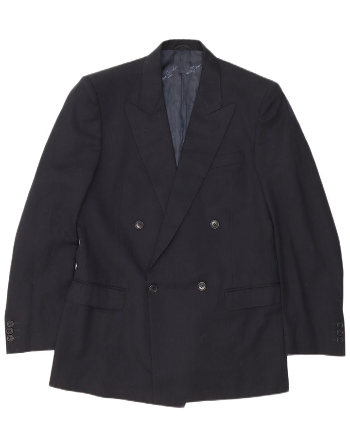 Pierre Cardin Mens 2 Piece Suit IT 48 Medium W32 L32 Black Pinstripe