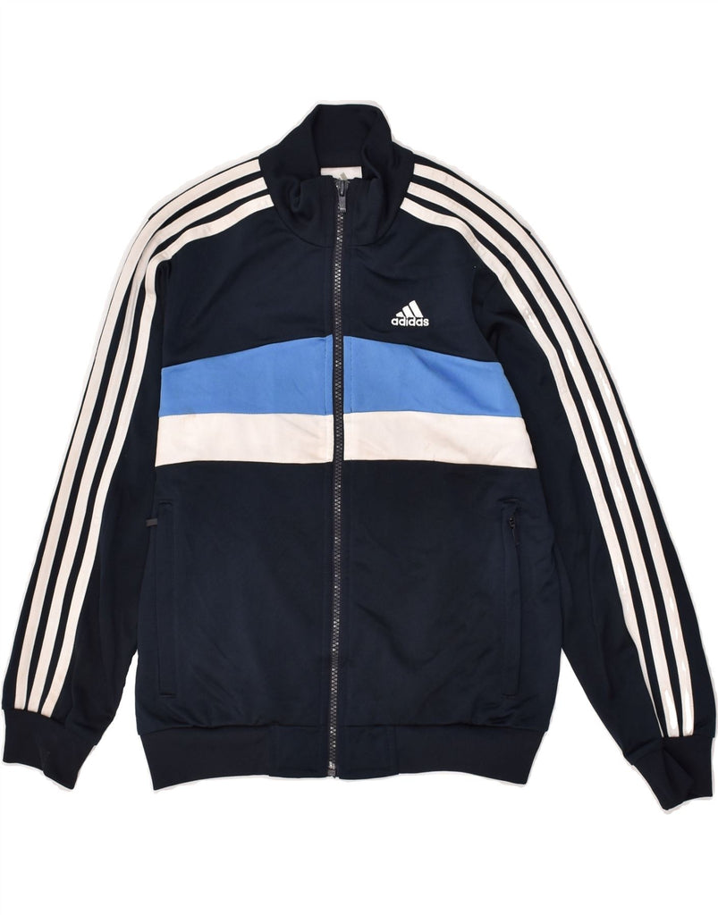 ADIDAS Boys Tracksuit Top Jacket 9-10 Years Navy Blue | Vintage Adidas | Thrift | Second-Hand Adidas | Used Clothing | Messina Hembry 