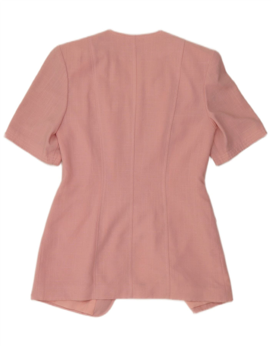 Vintage Womens Short Sleeve 5 Button Blazer Jacket EU 40 Medium Pink