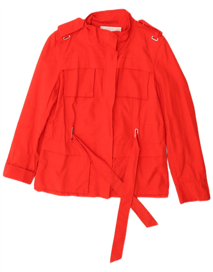 Zara Womens Military Utility Jacket UK 14 Large Red Cotton