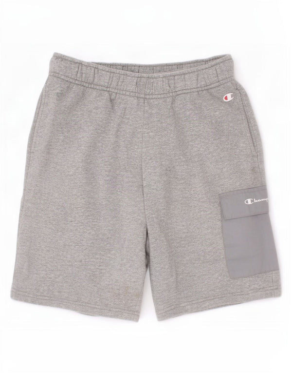 Champion Boys Cargo Sport Shorts 11-12 Years Large Grey Flecked Cotton