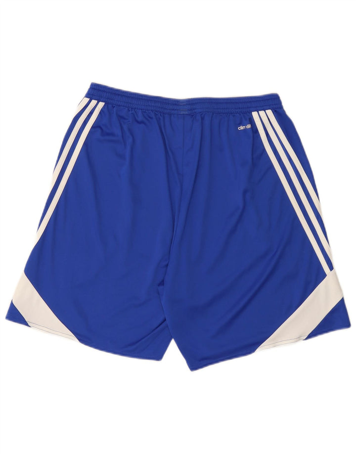 Adidas Mens Climalite Sport Shorts Large  Blue Colourblock Polyester