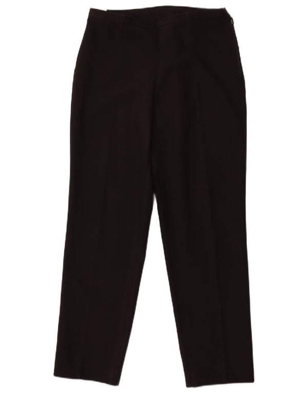 BENETTON Womens Tapered Casual Trousers IT 44 Medium W30 L27 Black