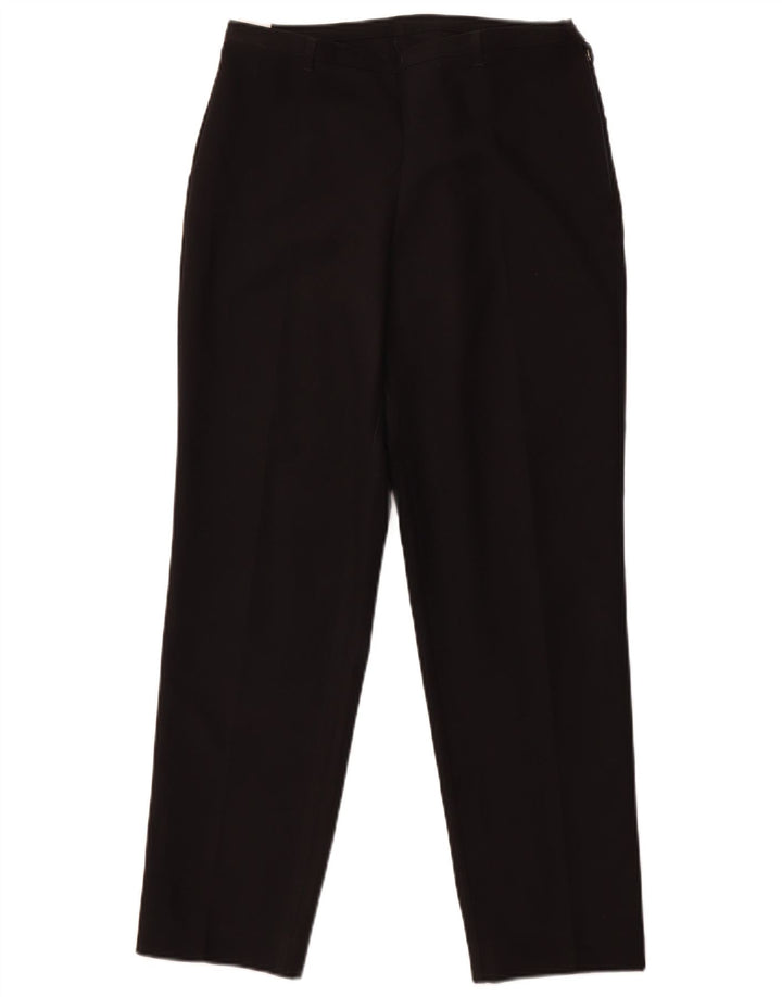 BENETTON Womens Tapered Casual Trousers IT 44 Medium W30 L27 Black