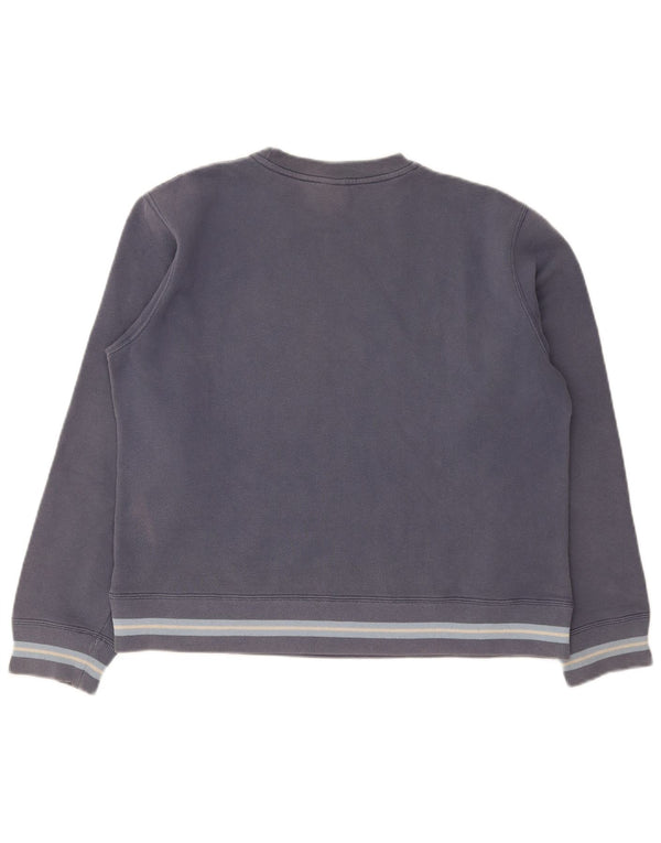 Lee Womens Graphic Sweatshirt Jumper UK 14 Medium Navy Blue Colourblock