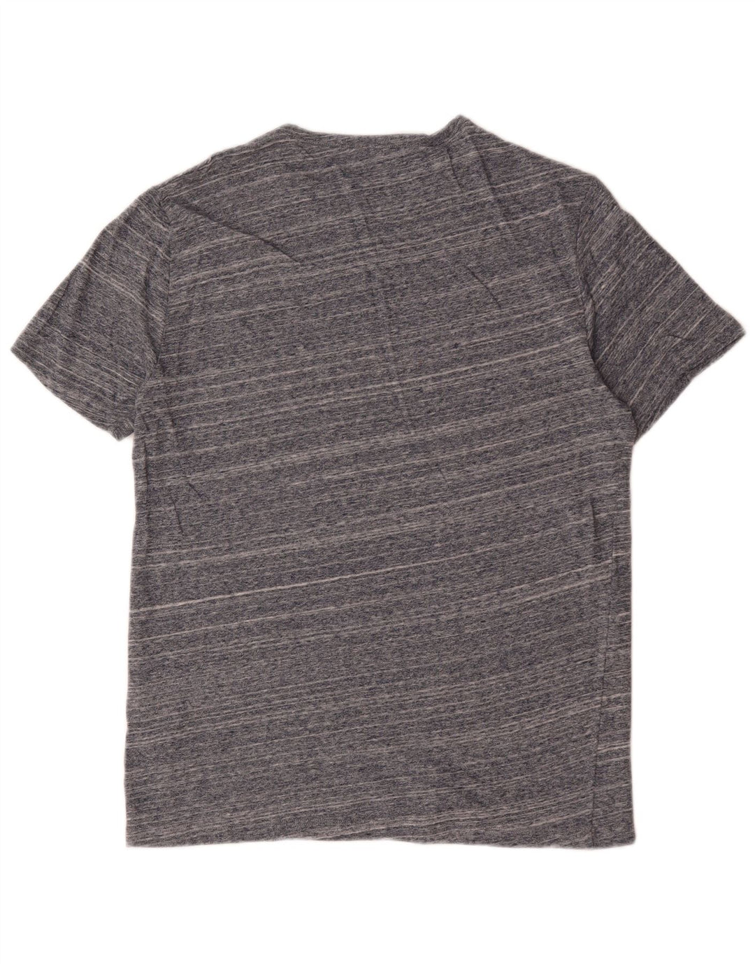 Reiss Mens T-Shirt Top Medium Grey Striped Cotton