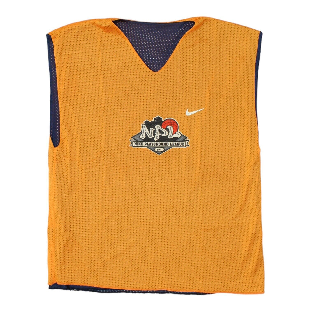 Nike Playground League Mens Orange Navy Reversible Basketball Jersey | Vintage | Vintage Messina Hembry | Thrift | Second-Hand Messina Hembry | Used Clothing | Messina Hembry 