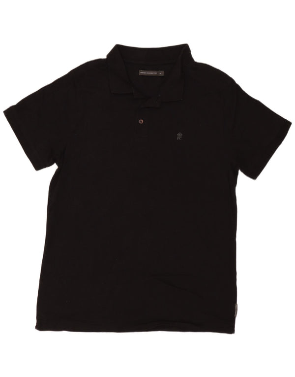 FRENCH CONNECTION Mens Polo Shirt XL Black Cotton
