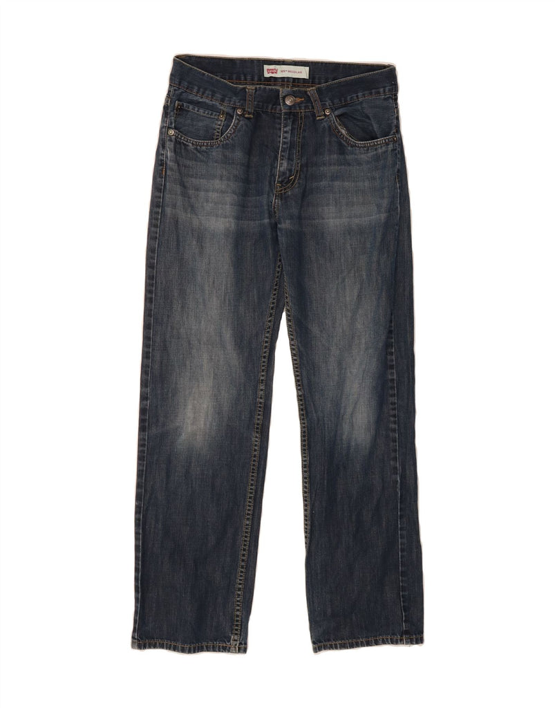 LEVI'S Boys 505 Regular Straight Jeans 15-16 Years W32 L29 Navy Blue Vintage Levi's and Second-Hand Levi's from Messina Hembry 