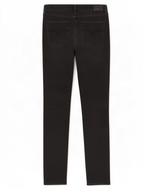Levi's Womens 721 High Rise Skinny Jeans W30 L32 Black Cotton