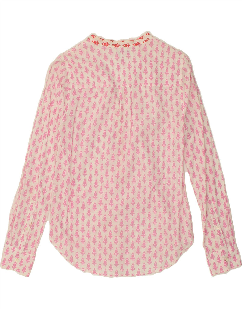J. CREW Womens Pullover Shirt US 00 2XS Pink Floral Cotton | Vintage J. Crew | Thrift | Second-Hand J. Crew | Used Clothing | Messina Hembry 