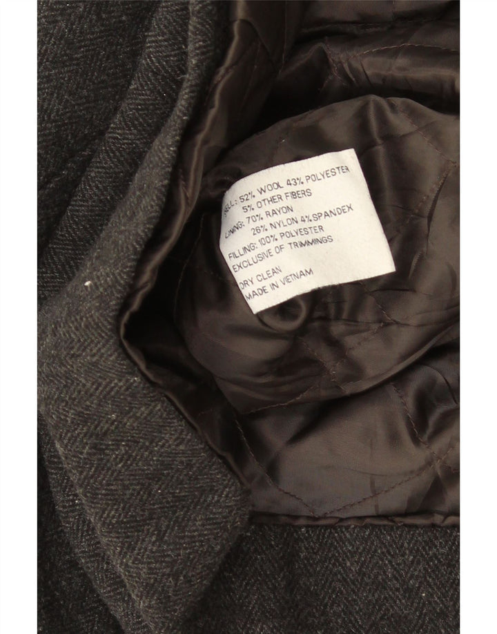 CALVIN KLEIN Mens Overcoat UK 40 Large Grey Wool