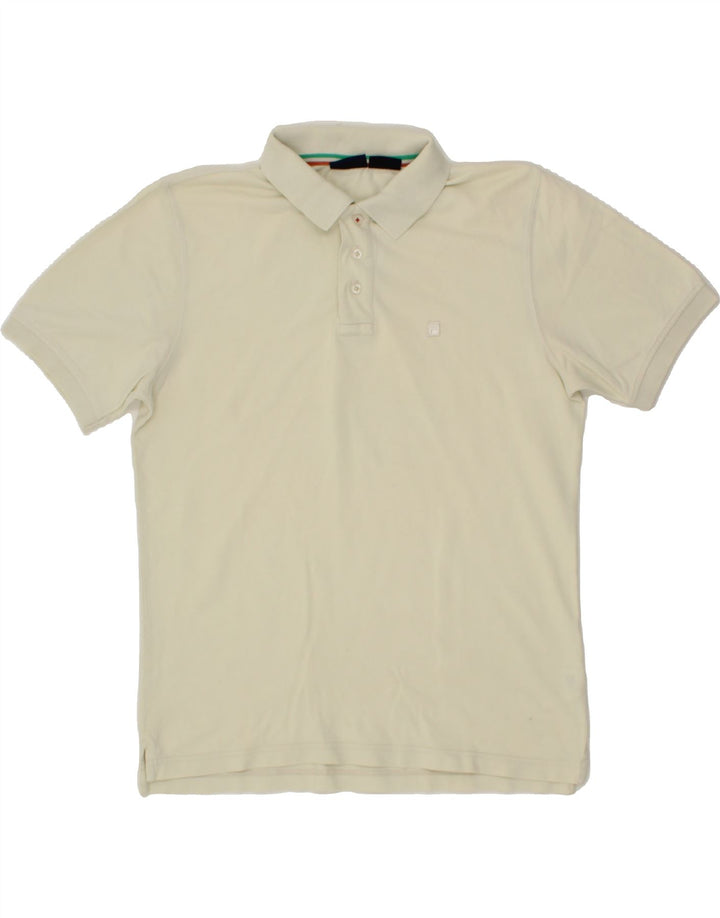 FILA Mens Polo Shirt Medium Beige Cotton Vintage Fila and Second-Hand Fila from Messina Hembry 