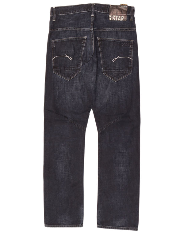 G-Star Mens Morris Tapered Jeans W30 L32 Navy Blue Cotton