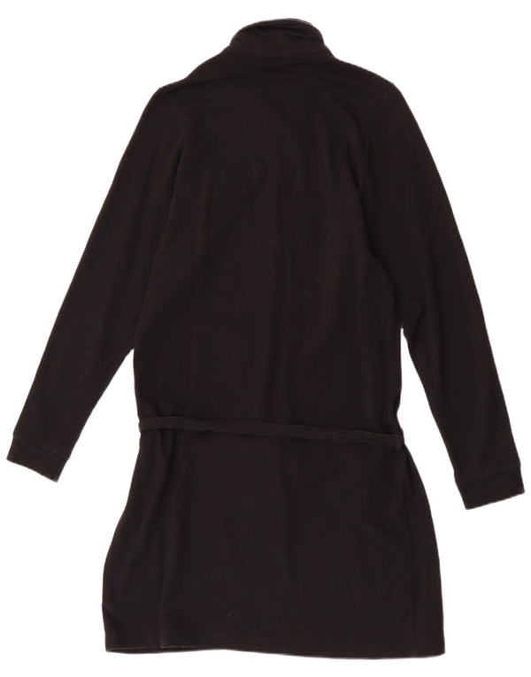 Lacoste Womens Long Sleeve Polo Dress Size 40 Medium Black Cotton