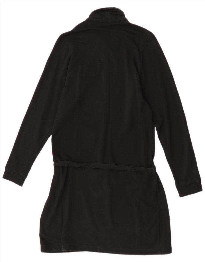 Lacoste Womens Long Sleeve Polo Dress Size 40 Medium Black Cotton
