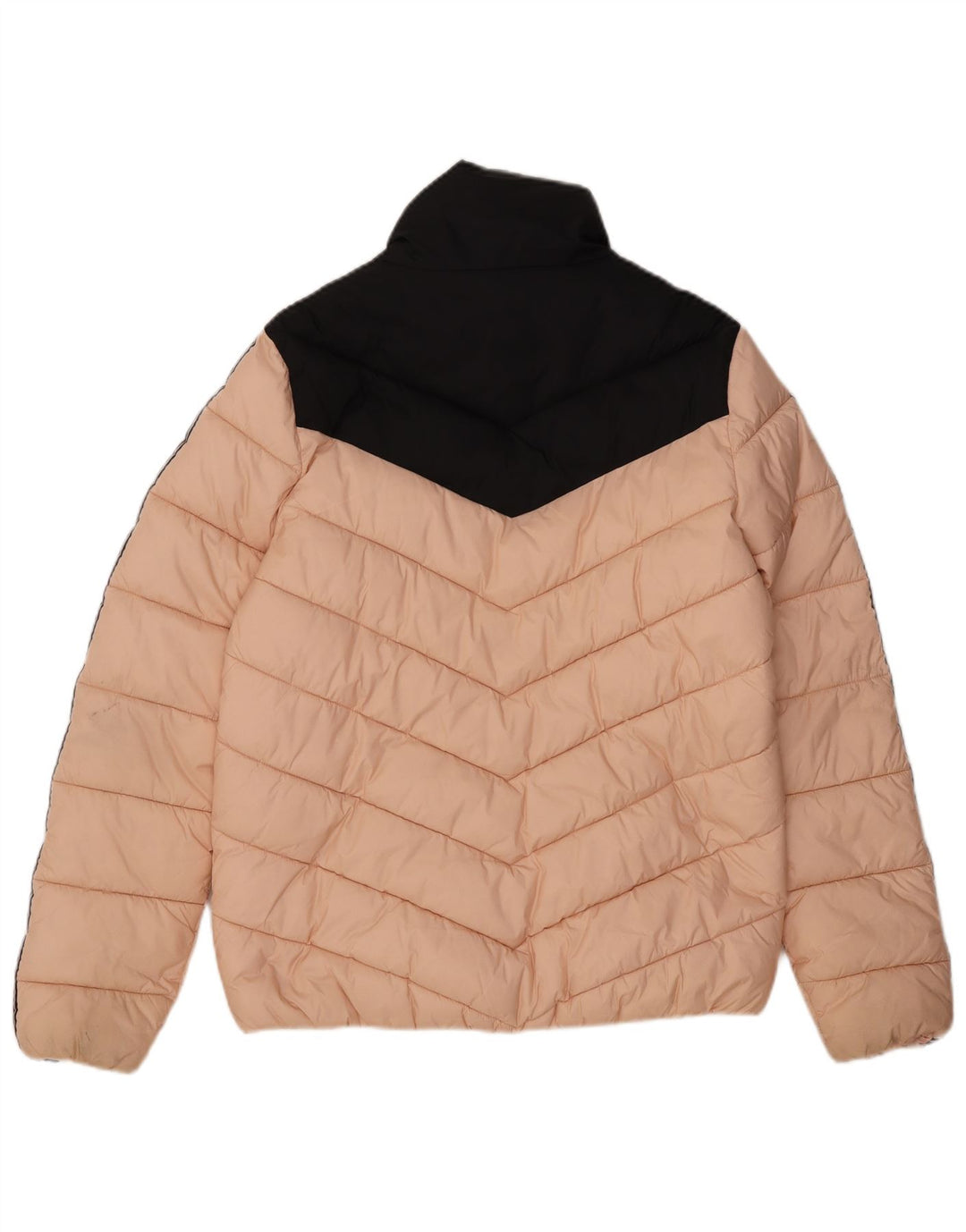 Champion Womens Padded Jacket UK 14 Medium Pink Colourblock Polyamide