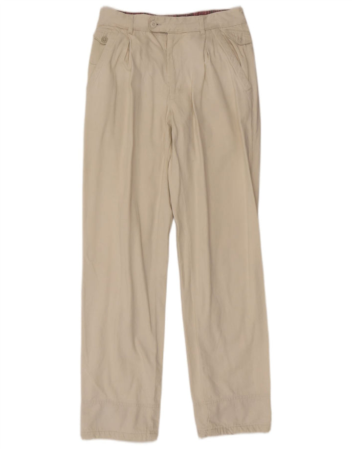 POP 84 Mens Straight Suit Trousers W30 L32 Off White
