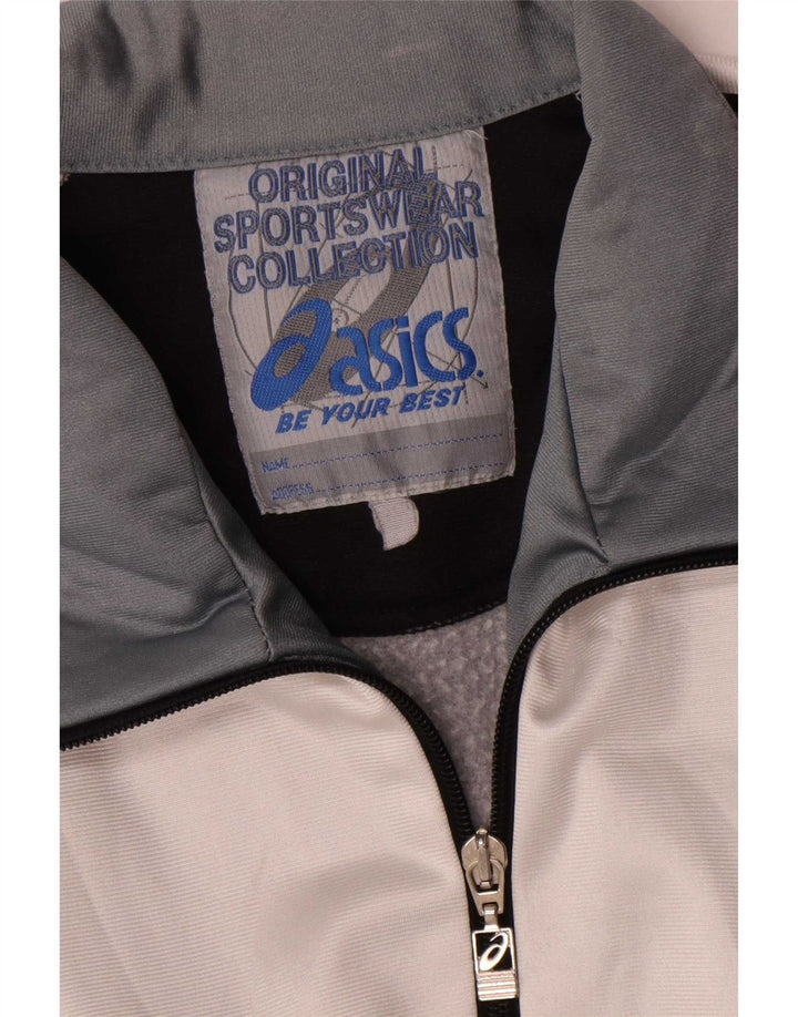Asics Mens Graphic Tracksuit Top Jacket Large Black Colourblock Polyester