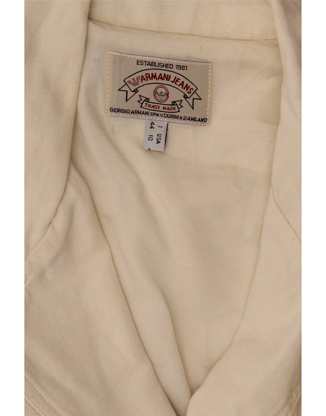 Armani Jeans Womens 3 Button Blazer Jacket IT 44 Medium White
