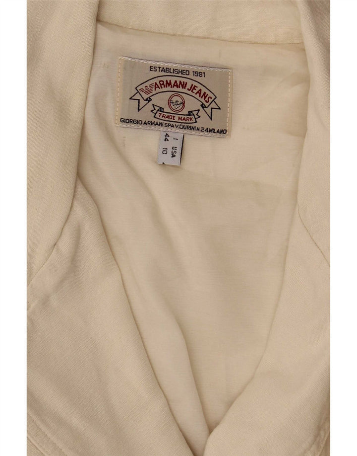 Armani Jeans Womens 3 Button Blazer Jacket IT 44 Medium White