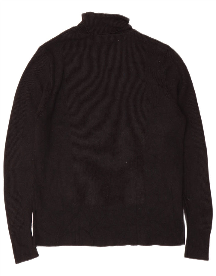 Marks & Spencer Womens Roll Neck Jumper Sweater UK 18 XL  Black Viscose