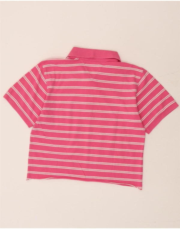 Tommy Hilfiger Girls Polo Shirt 15-16 Years Pink Striped