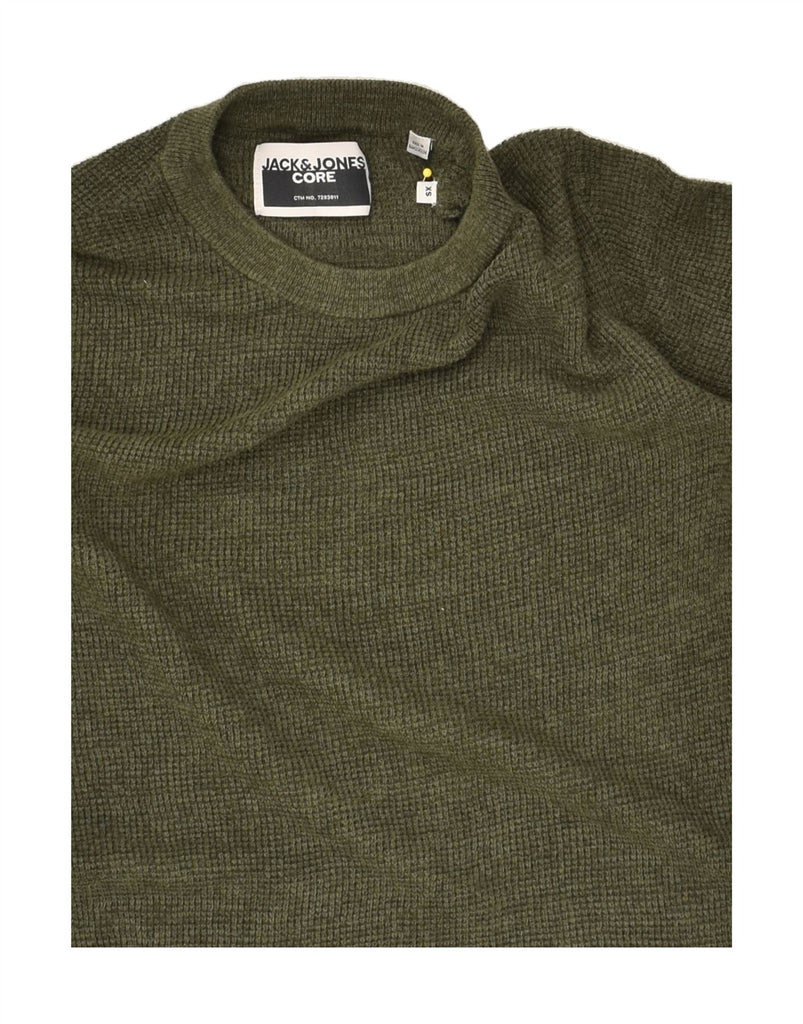 JACK & JONES Mens Crew Neck Jumper Sweater XS Khaki Cotton | Vintage Jack & Jones | Thrift | Second-Hand Jack & Jones | Used Clothing | Messina Hembry 