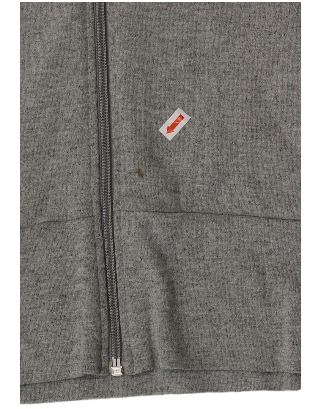 Adidas Womens Crop Tracksuit Top Jacket UK 12 Medium Grey Cotton