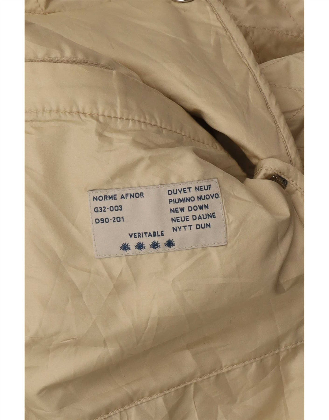 Moncler Womens Quilted Jacket Size 4 XL Beige
