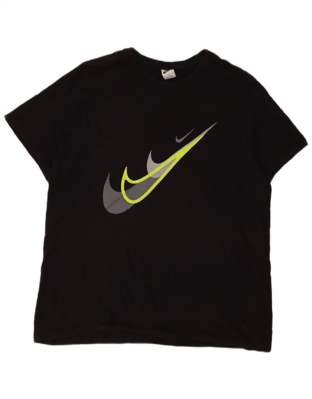 Nike Mens Graphic T-Shirt Top 2XL Black Cotton