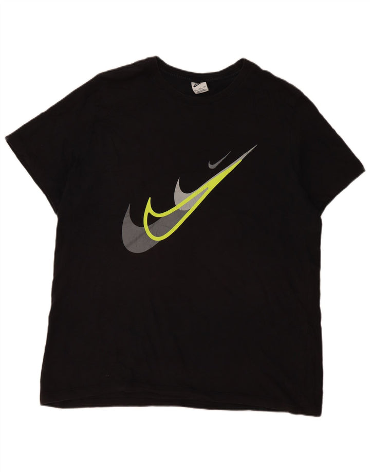 Nike Mens Graphic T-Shirt Top 2XL Black Cotton